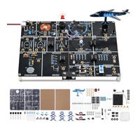 Lumenrix Kit per progetti di saldatura fai da te per l'elettronica, modulo esperimento di circuiti con sensori touch, suono, luce e IR, cancelli logici, timer e circuiti flip-flop, per studenti e