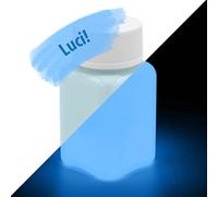 lumentics luminosa notturna 100ml - Bagliore nella vernice scura, Vernice brillante dopo il bagliore, Vernice murale autoluminosa UV (Azzurro)