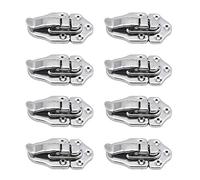 LumenTY 8 pezzi Toggle Latch Chiusura Chiusure a Leva Serratura per cassetta degli attrezzi cosmetici della cassetta degli attrezzi medici - Argento