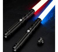 LumenVela Spada Laser, 2 in 1 Spada Laser per Bambini, Ricarica USB RGB 16 Colori Lightsaber Suoni Simulati di Combattimenti, Regali per Bambini, Feste di Halloween, Cosplay (2 pz.)