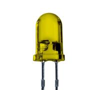 Lumetheus Diodi LED 5mm Colori Giallo extra super luminoso 3000 mcd 100 pezzi 2-3 V 2 Pin Diodo ad emissione luminosa LEDs lente diffusa