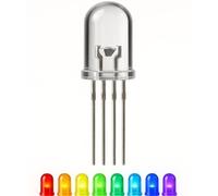 Lumetheus Diodi LED 5mm RGB 25 pezzi Rosso = 400 mcd/Verde = 1500 mcd/Blu = 700 mcd 2-3 V 4 Pin Diodo ad emissione luminosa LEDs