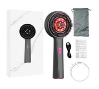 Lumetra Red Light Hair Massager, Scalp Massager Con 3 Ingranaggi, 2 in 1 Scalp Massager Elettrico E Applicatore Di Olio Per Capelli, Scalp Massager Tool Elettrico (Grigio)