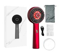 Lumetra Red Light Hair Massager, Scalp Massager Con 3 Ingranaggi, 2 in 1 Scalp Massager Elettrico E Applicatore Di Olio Per Capelli, Scalp Massager Tool Elettrico (Rosso)