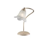 Lumetto 1 Luce Alice Ferro Battuto Avorio E Oro Vetro Bianco [EEK: A++]