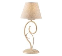 Lumetto 1 Luce Ferro Avorio e Oro con Paralume in Pvc Serie Vienna
