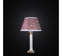 LUMETTO A COLONNA CLASSICO IN CERAMICA FOGLIA ORO A 1 LUCE BGA 2671/LP