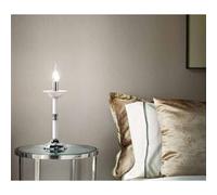 Lumetto abat-jour candela vetro bianco D12cm 6495B illuminazione moderna contemporanea ideale per salone camera da letto