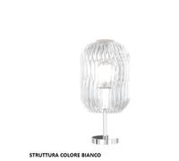 LUMETTO BIANCO 1 LUCE VETRO TRASPARENTE 1181BI-P-TR