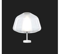 LUMETTO BIANCO VETRO ALPHA TRASPARENTE 1176BI-P ALPHA-TR
