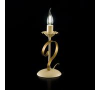 Lumetto Classico 1 Luce Ferro Battuto Avorio e Oro Serie Bandolo
