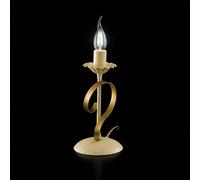Lumetto Classico 1 Luce Ferro Battuto Avorio e Oro Serie Bandolo [EEK: A++]
