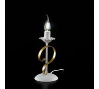 Lumetto Classico 1 Luce Ferro Battuto Bianco e Oro Serie Bandolo [EEK: A++]