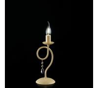 Lumetto Classico 1 Luce Ferro Decapé Avorio e Cristalli Serie Elegant