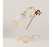 Lumetto Classico Arte Povera 1 LuceFerro Battuto Avorio e Oro Serie Cestino