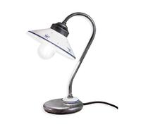 Lumetto Classico Asti Metallo E Ceramica Nero Sfumato Argento 1 Luce E27