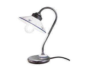 Lumetto Classico Asti Metallo E Ceramica Nero Sfumato Argento 1 Luce E27