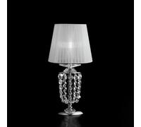 Lumetto in ferro e ottone cromato con paralume 1 luce Mozart