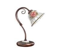 Lumetto Classico Napoli Metallo E Ceramica Nero Sfumato Rame 1 Luce E14
