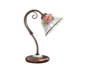 Lumetto Classico Napoli Metallo E Ceramica Nero Sfumato Rame 1 Luce E14