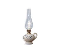 Applique Lume una Luce in materiale Ceramica decoro artigianale POMPEI CLASSIC Dimensioni 15x15x h 35 cm peso 1,1 kg - Attacco Lampada E27 blu