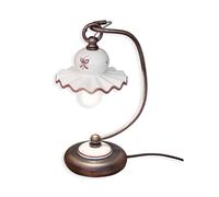 Lumetto Classico Roma Metallo E Ceramica Nero Sfumato Rame 1 Luce E14