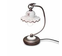 Lumetto Classico Roma Metallo E Ceramica Nero Sfumato Rame 1 Luce E14
