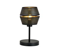 Lumetto Contemporaneo 1 Luce Enea In Metallo Nero E Oro