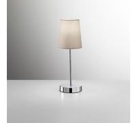 Lumetto Contemporaneo Adam Cromo Paralume Tortora 1 Luce E14 [EEK: A++]