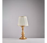 Lumetto in legno oro antico 1 luce con paralume dm.20 Lucca