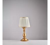 Lumetto in legno oro antico 1 luce con paralume dm.20 Lucca