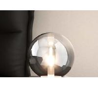 LUMETTO CROMO 1 LUCE VETRO FUME 1184CR-P-FU
