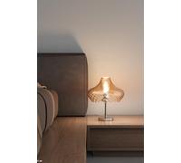 LUMETTO CROMO VETRO PICCOLO AMBRA 1191CR-PT-AM