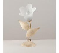 Lumetto 1 Luce Olga Ferro Battuto E Vetro Avorio E Oro