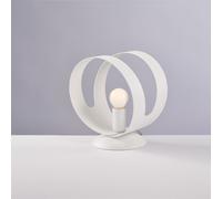 Lumetto Moderno 1 Luce Peter In Ferro Bianco Taglio Laser