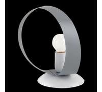 Lumetto in ferro laccato bianco e grigio 1 luce