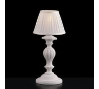 Bonetti Illumina Abatjour in legno e pasta di legno 1 luce e paralume in plisse [EEK: A++]