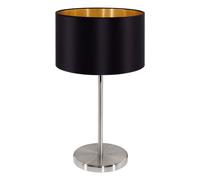 Lumetto in Tessuto Nero Lucido a 1 Luce GL1063