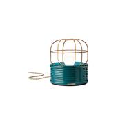 Lumetto Industrial Ferro E Ceramica Vintage Verde 1 Luce E27