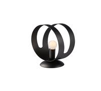 Lumetto Moderno 1 Luce Peter In Ferro Nero Taglio Laser