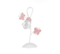 Lumetto moderno design shabby chic bianco e rosa a 1 luce stf 0086