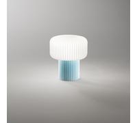 Lumetto Moderno Otty Ceramica Azzurro Vetro 1 Luce G9 Ip20