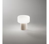 Lumetto Moderno Otty Ceramica Grigio Chiaro Vetro 1 Luce G9 Ip20