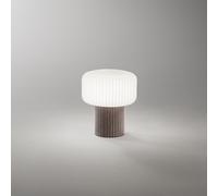 Lumetto Moderno Otty Ceramica Marrone Scuro Vetro 1 Luce G9 Ip20