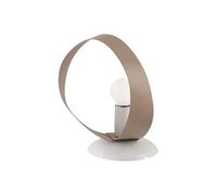 Lumetto Moderno Primula 1 Luce In Ferro Laccato Bianco E Tortora