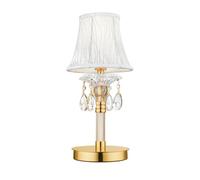 LUMETTO MONET ORO 1 LUCE ATTACCO E14 18X38CM IN VETRO E CRISTALLO K9