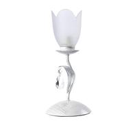 LUMETTO OLGA BIANCO/ARGENTO VETRO SATINATO