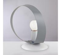 Lumetto Primula in ferro laccato bianco e grigio 1 luce, altezza 21 Cm, larghezza 19 Cm Bianco