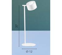 LUMETTO RICARICABILE LED TESLA BIANCO TESTA MAGNETICA 4W 186LM RGB+CCT 2700-5000K INCLUSO BASETTA PER APPLIQUE A PARETE