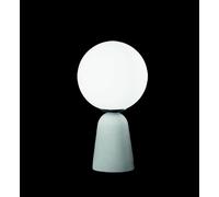 LUMETTO ROCK CEMENTO CON VETRO BIANCO 1 LUCE ATTACCO E14 D.15CM